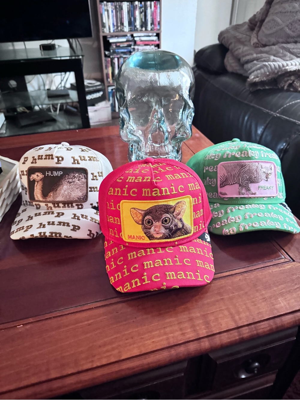 Goorin Bros. “7 STRIKES TRIO” Manic, Freaky & Hump Trucker Hats. NWT